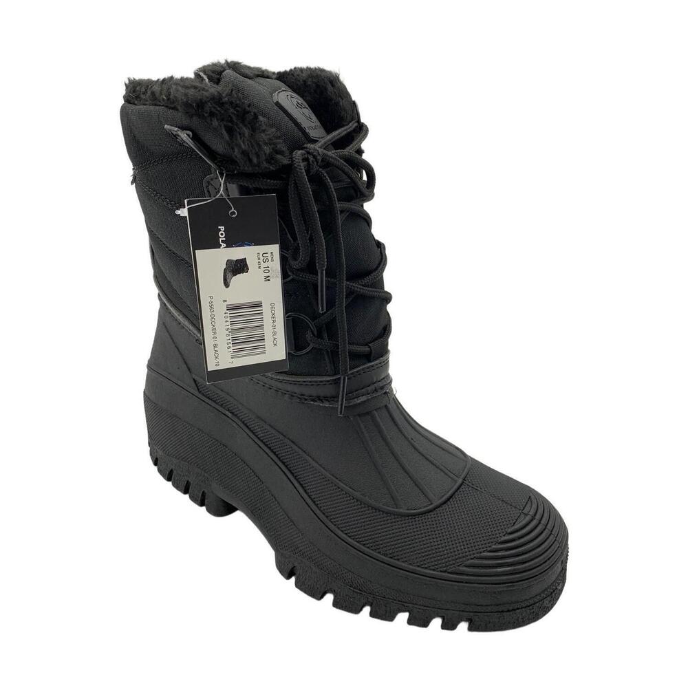 Polar Range Men's Decker Cold Weather Boots Black - Medium